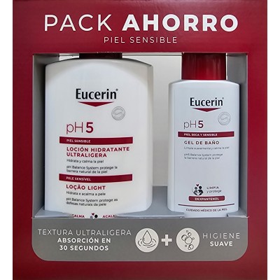 Eucerin Pack Rutina Locion Hidratante Ultraligera 1L+ Gel De Baño 200Ml